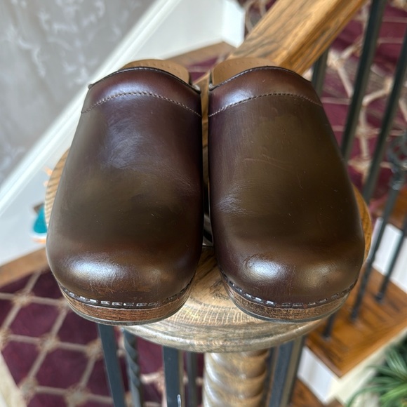 Dansko Rich Brown Leather Mules - Picture 6 of 16